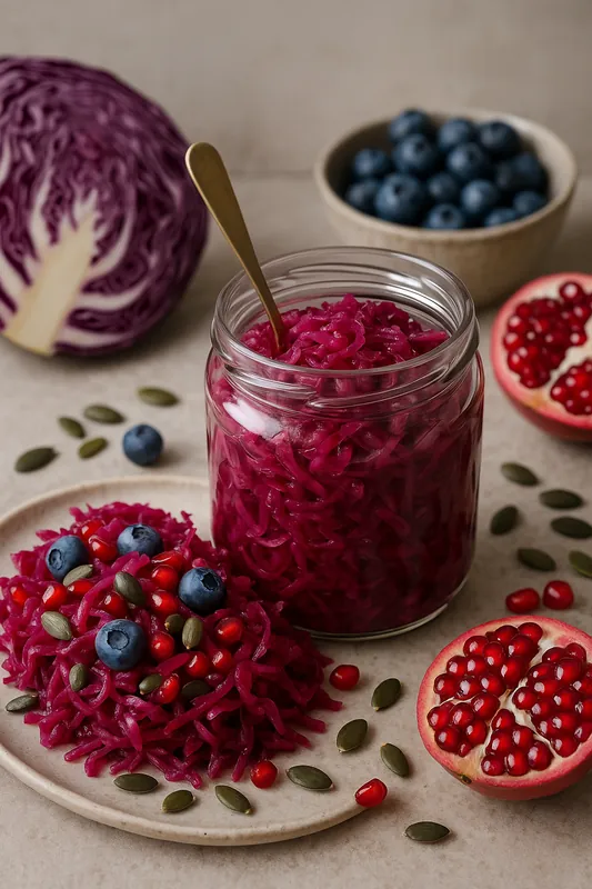 Fermentierter Rotkohl mit saisonalen Superfoods – gesund und lecker!
