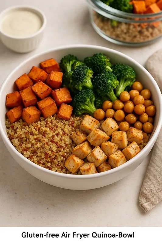 Glutenfreie Air Fryer Quinoa-Bowl: Perfekt für Meal Prep