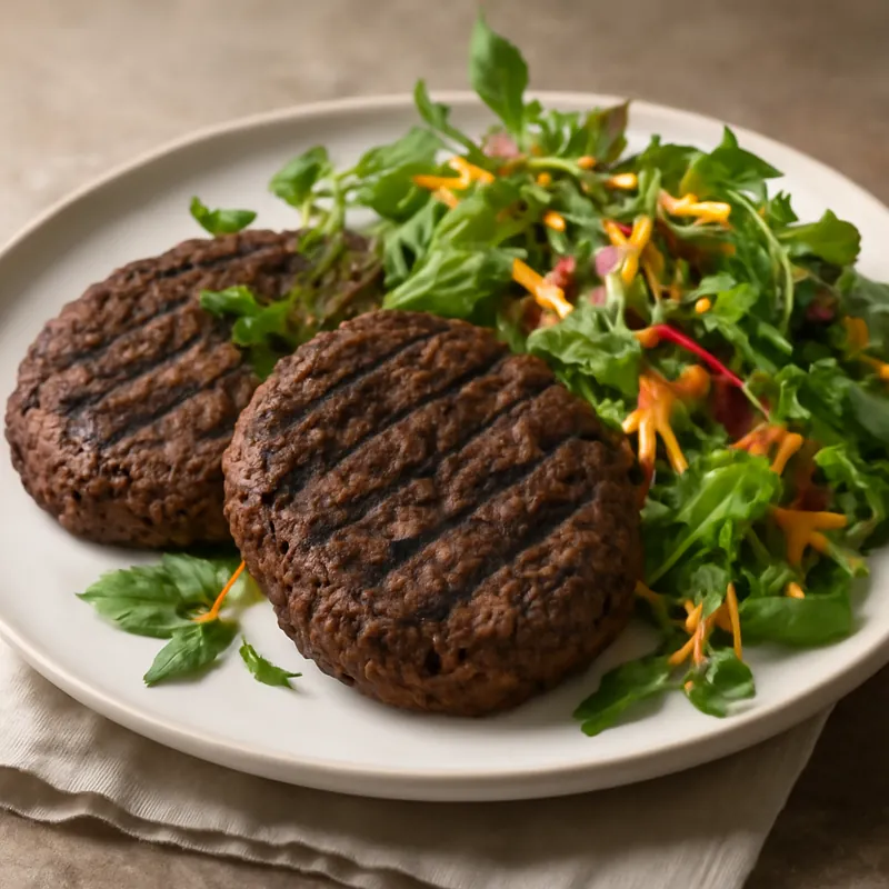Herbstliche Wildkräuter-Vegan Steaks mit Detox-Salat