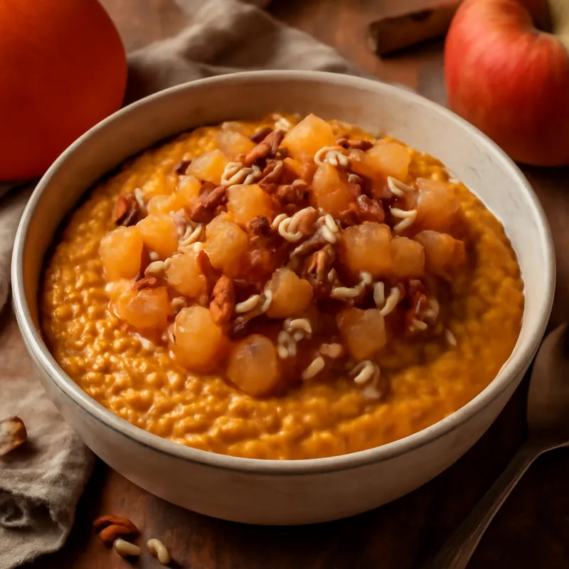Herbstlicher Kürbis-Chia-Pudding mit Apfelkompott – Gesundheit pur!