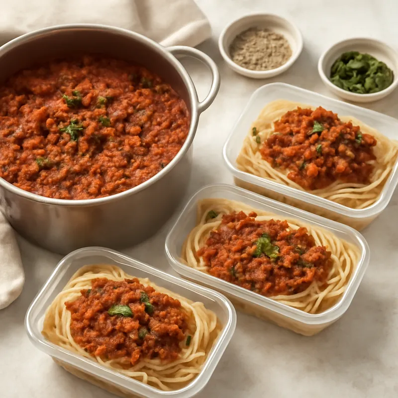 Vegane Bolognese zum Meal Prep: Einfach & Lecker für Deine Wochenplanung