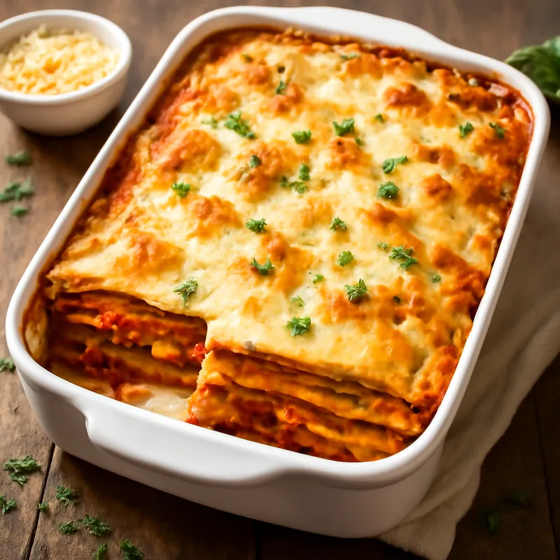 Vegetarische Linsen-Lasagne anpassen mit AI Copilot – Wochenfood.de
