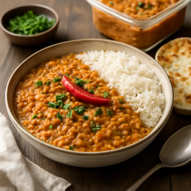 Würziges Linsen Daal – Perfekt für smarte Wochenplanung & Meal Prep